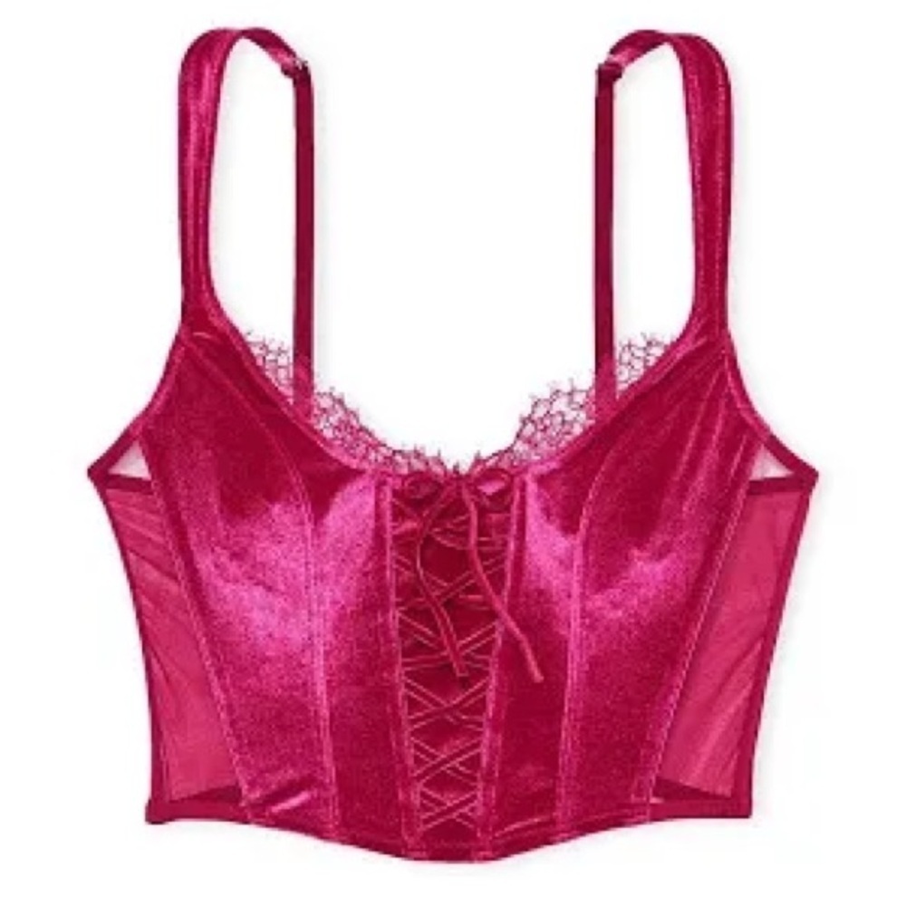 New! Victoria's Secret Dream Angels Velvet Unlined Corset Bra Top 22810